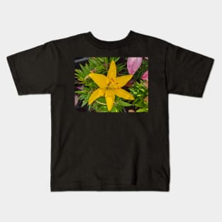 Yellow Star Flower Kids T-Shirt